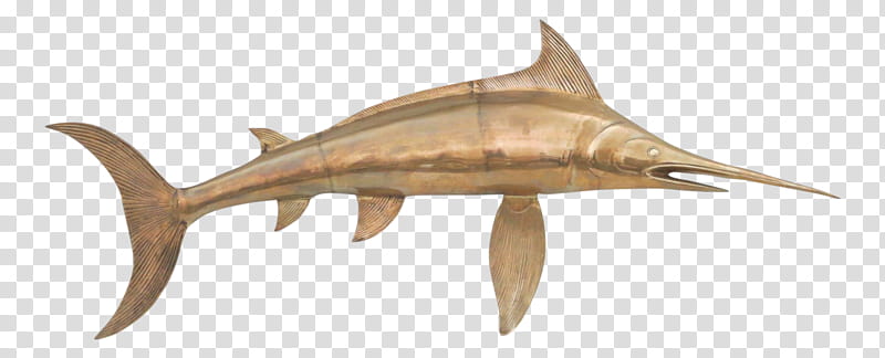 Cartoon Shark, Swordfish, Billfish, Brass, Wall, Atlantic Blue Marlin, Marlin Fishing, Midcentury Modern transparent background PNG clipart