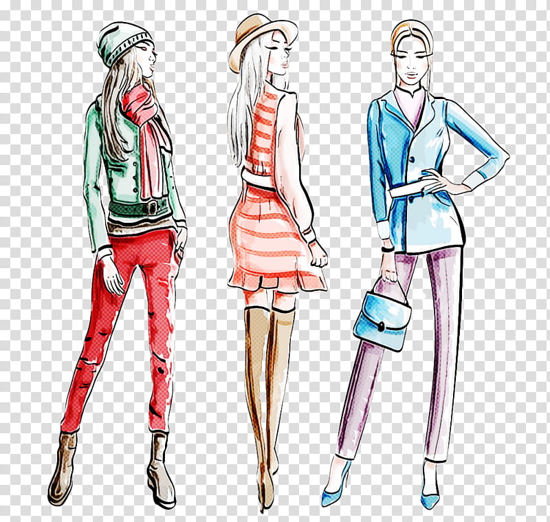 Hand drawn fashion illustration - Background - Fashion designer