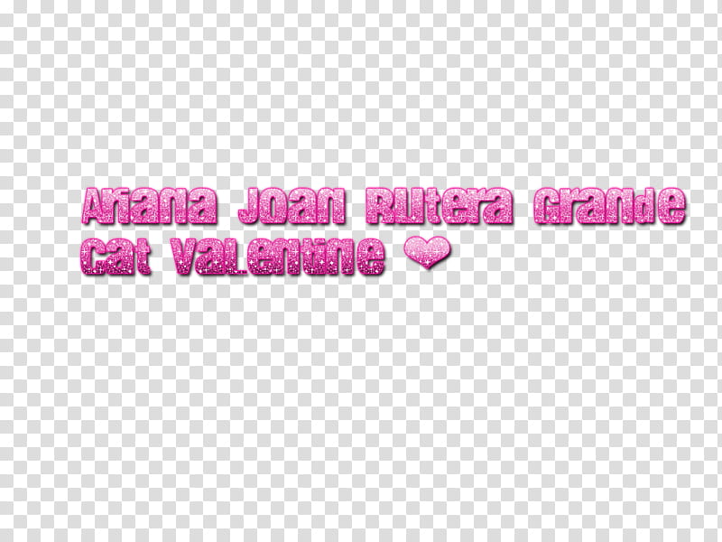 Ariana Joan Butera Grande Cat Valentine, pink text transparent background PNG clipart