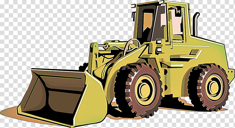 construction equipment vehicle bulldozer compactor tractor, Wheel transparent background PNG clipart