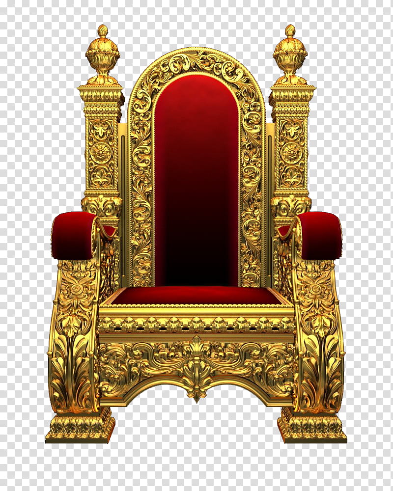 Chair Kingchair , gold armchair transparent background PNG clipart