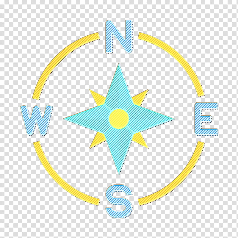 Compass icon Navigation icon, Logo, Yellow, Emblem, Symbol, Circle transparent background PNG clipart