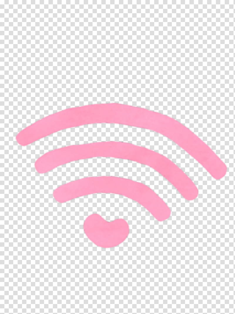 Mochi, pink WiFi symbol transparent background PNG clipart