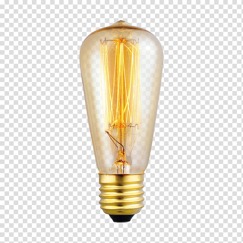 Light bulb, Lighting, Incandescent Light Bulb, Yellow, Light Fixture, Lamp, Compact Fluorescent Lamp, Brass transparent background PNG clipart