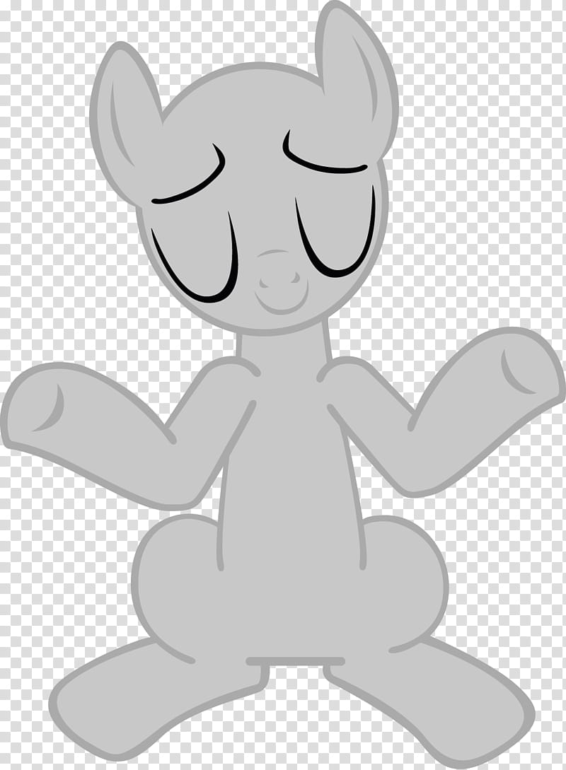 Shrugging Pony Base , gray cat transparent background PNG clipart