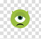 Wazowski, green monster art transparent background PNG clipart