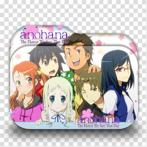 Anohana Anime Folder Icon, Anohana The Flower We Saw That Date folder icon transparent background PNG clipart