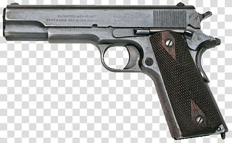 , gray semi-automatic pistol transparent background PNG clipart