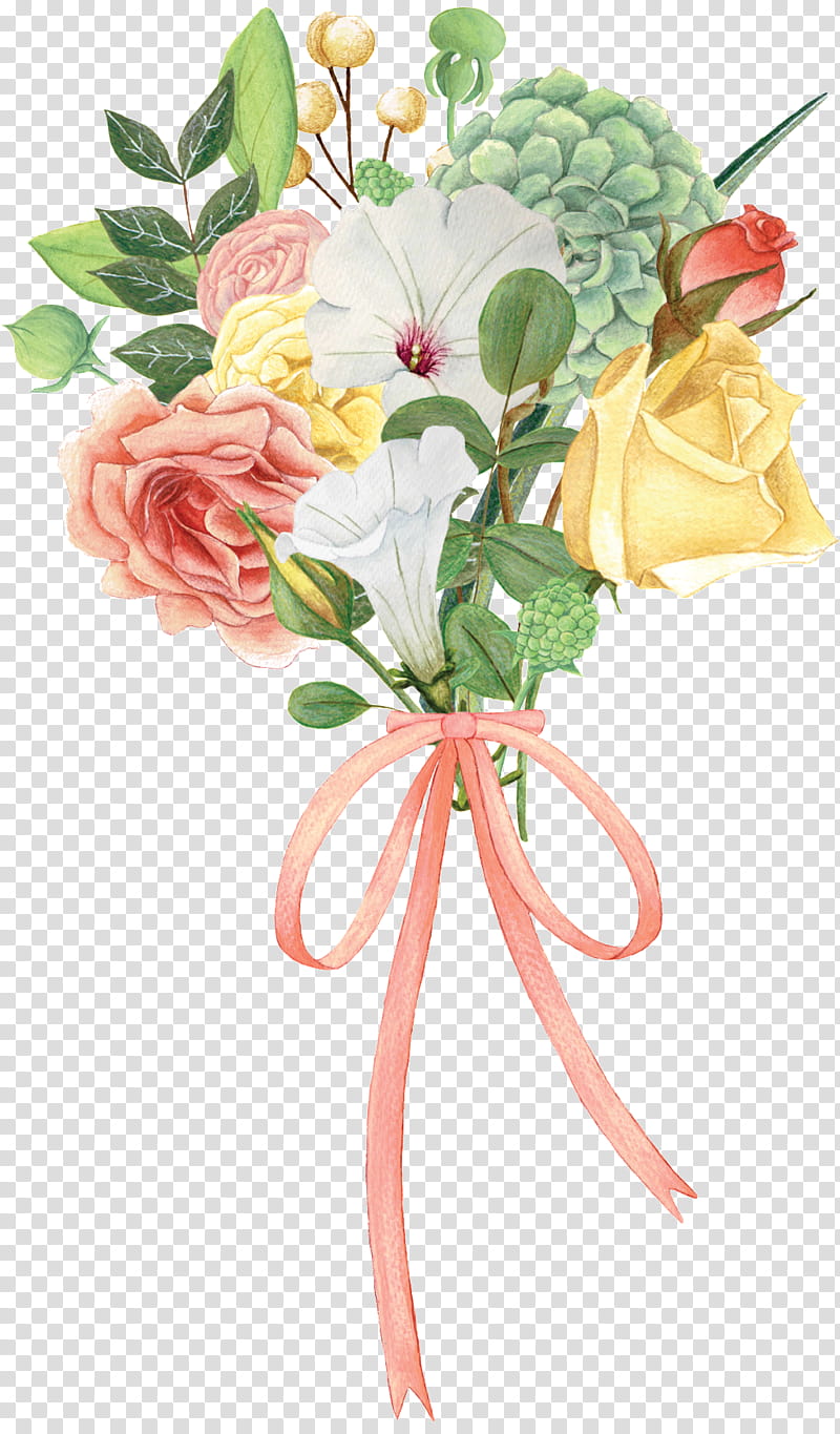 Wedding Watercolor Flowers, Nosegay, Cut Flowers, Floral Design, Watercolor Painting, Poster, Cartoon, Flower Bouquet transparent background PNG clipart