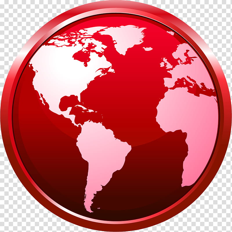 Cartoon Earth, World Map, Red, Globe, Interior Design transparent background PNG clipart