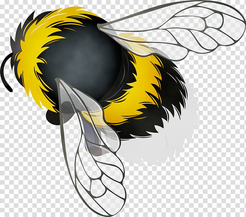Bee, Watercolor, Paint, Wet Ink, Silhouette, Honey Bee, Cartoon, Drawing transparent background PNG clipart