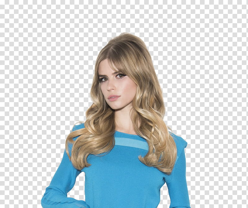 Carlson Young, woman wearing teal long-sleeved shirt transparent background PNG clipart
