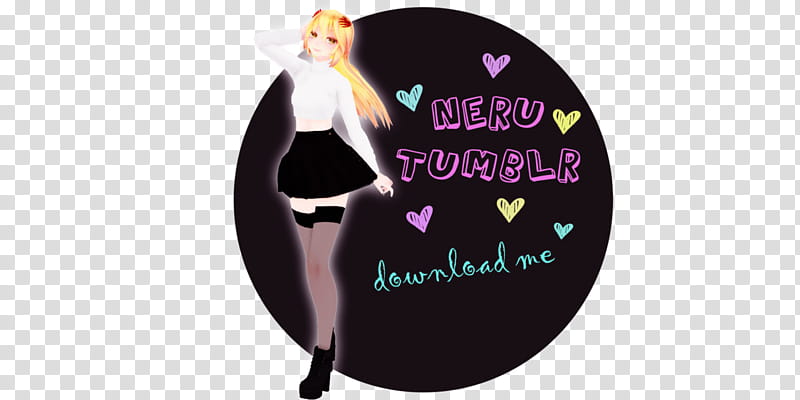 [MMD] TDA NERU, blonde-haired female anime character transparent background PNG clipart