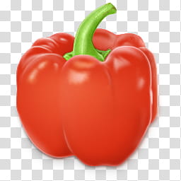 Fruit and Vegetable, red bell pepper transparent background PNG clipart