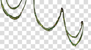 Little, green Christmas vine art transparent background PNG clipart