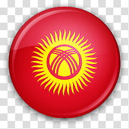 Flag Icons Asia, Kyrgyzstan transparent background PNG clipart