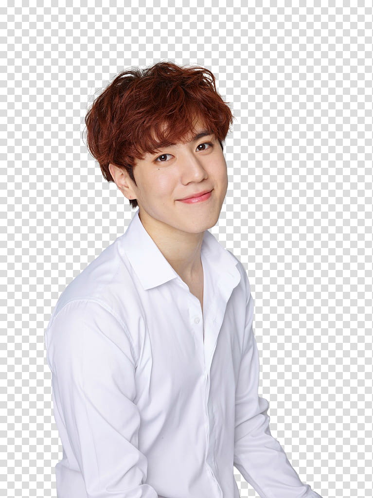 KIM YUGYEOM GOT, smiling man wearing white button-up dress shirt transparent background PNG clipart