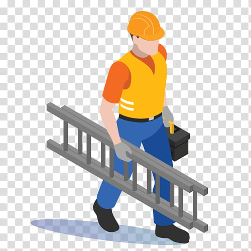 construction worker ladder furniture tradesman transparent background PNG clipart
