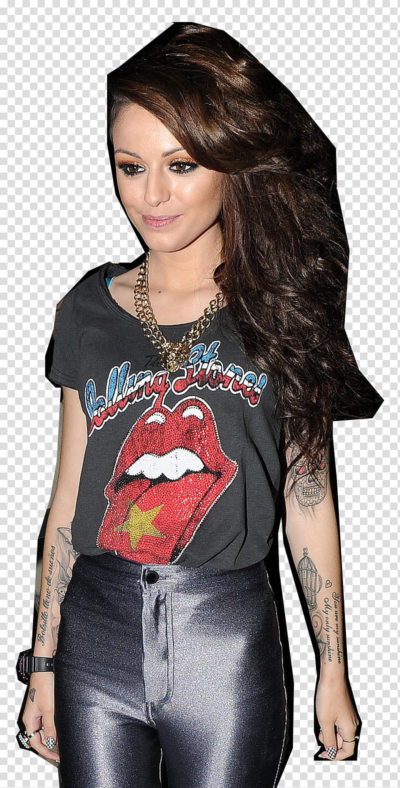 Cher Lloyd, woman wearing black top standing transparent background PNG clipart
