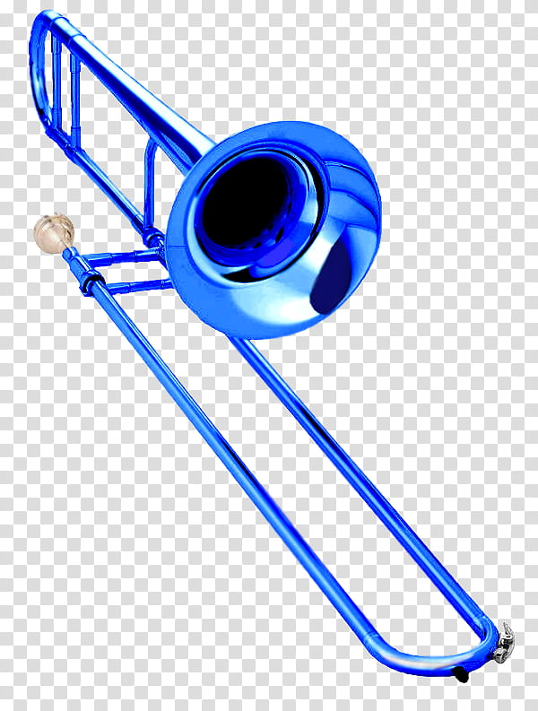 Blue Trombone, blue trombone transparent background PNG clipart