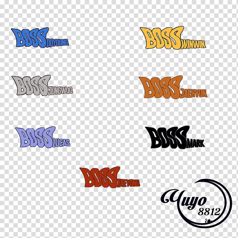 NCT U LOGO, boss text overlay transparent background PNG clipart