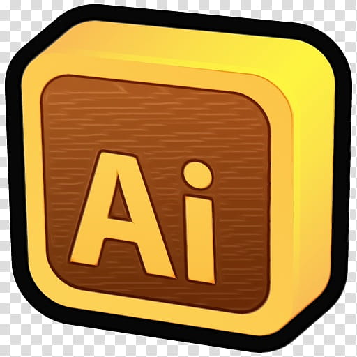 Adobe Illustrator Logo Cartoon Computer program, Watercolor, Paint, Wet Ink, Adobe Creative Cloud, 3D Computer Graphics, Yellow, Line transparent background PNG clipart