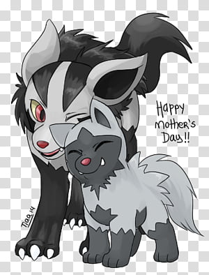 Happy Mother s day, gray animal illustration transparent background PNG clipart thumbnail