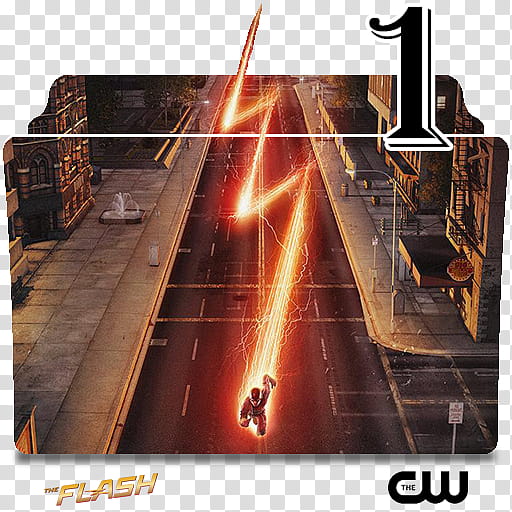 The Flash series and season folder icons, The Flash S transparent background PNG clipart