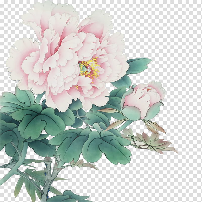 Peony Gongbi Chinese painting Ink wash painting, Watercolor, Wet Ink, Moutan Peony, Birdandflower Painting, Watercolor Painting, Mural, Xuan Paper transparent background PNG clipart