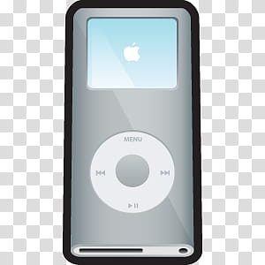 D Cartoon Icons III, iPod Nano Silver, silver iPod transparent background PNG clipart