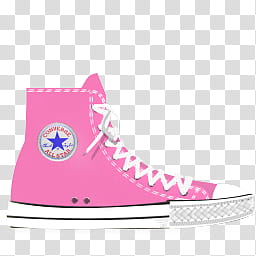 unpaired pink Converse shoe transparent background PNG clipart