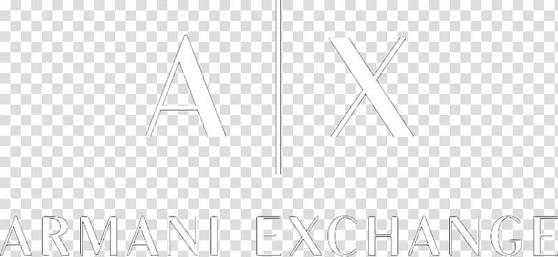 Black Triangle, Logo, Ax Armani Exchange, White, Text, Black And White ,  Line, Area transparent background PNG clipart | HiClipart