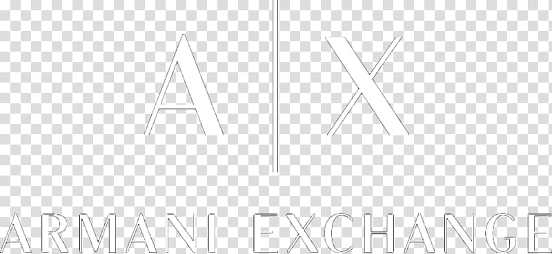 Black Triangle Logo Ax Armani Exchange White Text Black And White 