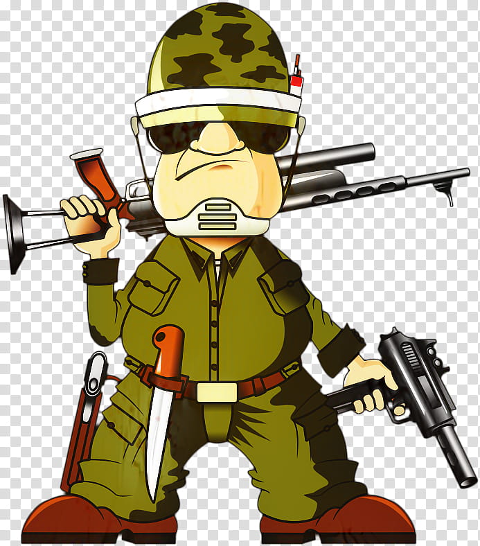 Gun, Soldier, Military, Infantry, SALUTE, Weapon, Idiom, Cartoon transparent background PNG clipart