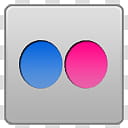 Free  Social Media Icons Set , x-flickr, blue and pink colors graphic transparent background PNG clipart