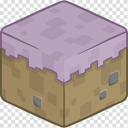MineCraft Icon  , D Mycelium, brown and pink box illustraiton transparent background PNG clipart