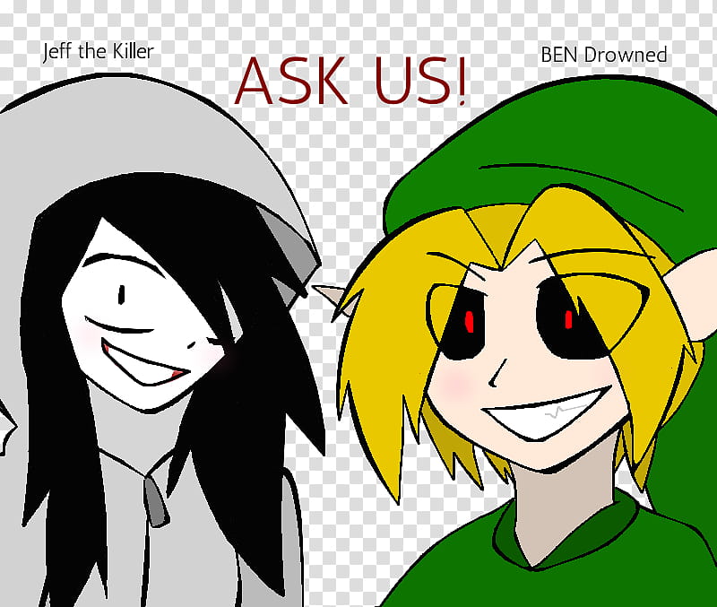 ASK JEFF THE KILLER AND BEN DROWNED!!! transparent background PNG clipart