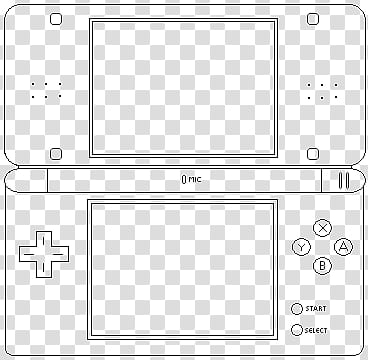(Ftu) Nintendo Ds Lite Template transparent background PNG clipart