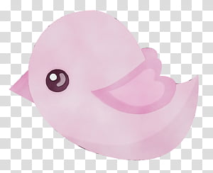pink water bird rubber ducky headgear cap, Watercolor, Paint, Wet Ink, Costume Hat transparent background PNG clipart thumbnail