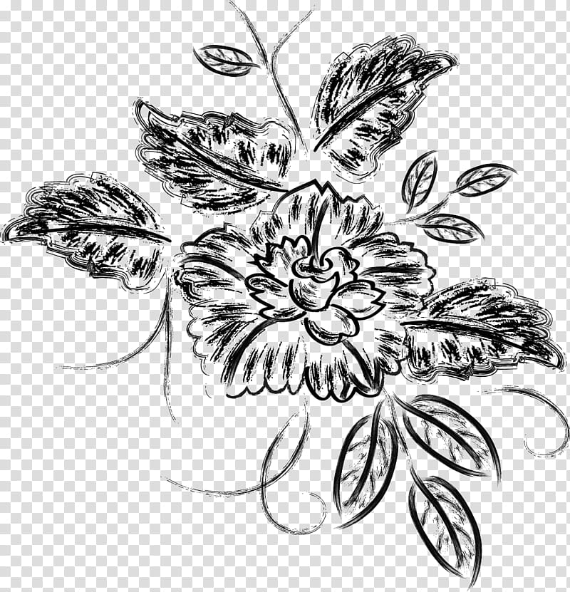 Spring flowers , black flowers art transparent background PNG clipart