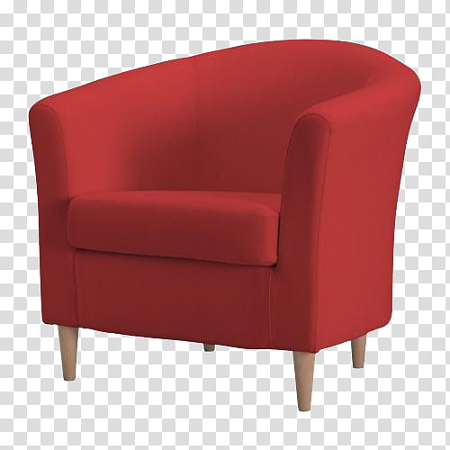 Fixtures, red tub sofa chair transparent background PNG clipart