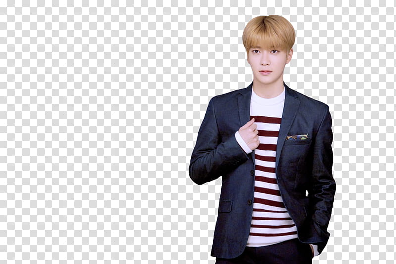 NCT U, man holding his suit jacket transparent background PNG clipart