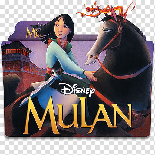 Disney Movies Folder Icon Collection Part , Mulan () v transparent background PNG clipart