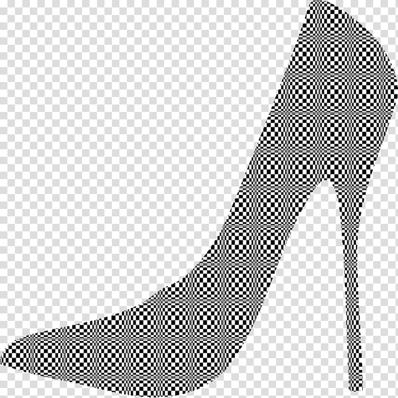 Dot, Shoe, Human Leg, Highheeled Shoe, Black White M, Walking, Line, Black M transparent background PNG clipart