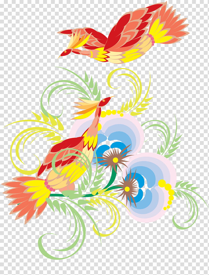Floral Design, Bird, FIREBIRD, Pontiac Firebird, Drawing, Feather, cdr, Plant transparent background PNG clipart