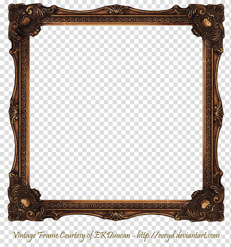 Elaborate Wood Scroll Frame , vintage brown frame transparent background PNG clipart