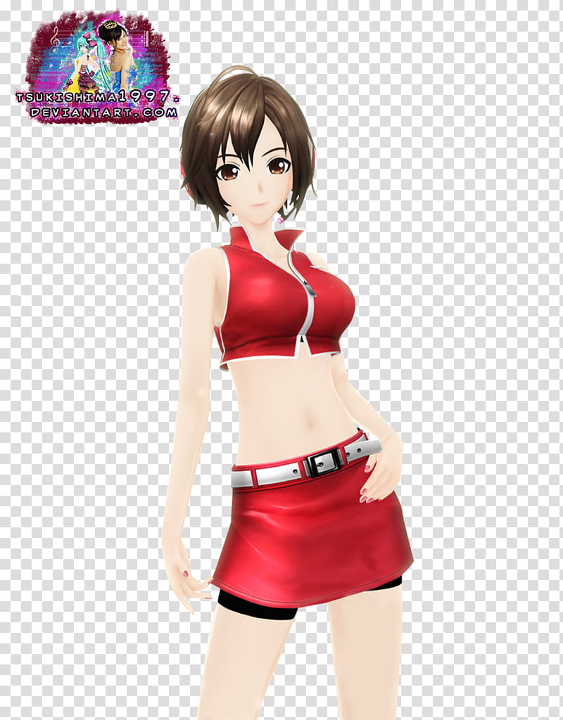 Vocaloid Meiko render transparent background PNG clipart