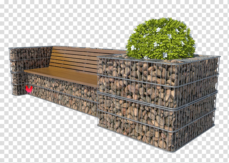 Fence, Gabion, Garden, Furniture, Ogrodzenie Gabionowe, Flower Garden, Bench, Wall transparent background PNG clipart