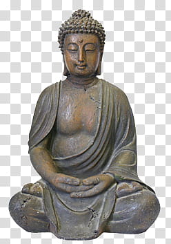 AESTHETIC GRUNGE, brown Gautama Buddha statue illustration transparent background PNG clipart