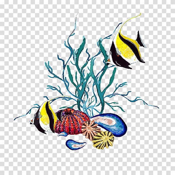 fish fish coral reef fish butterflyfish pomacanthidae transparent background PNG clipart